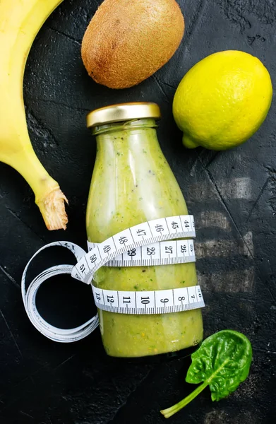 Fruit Smoothie Fles Dieet Voeding Verse Smoothie — Stockfoto