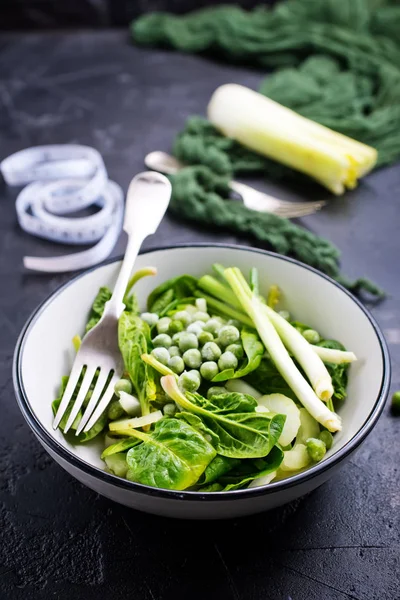 Diyet Salata Kase Bir Tablo Için Malzemeler — Stok fotoğraf