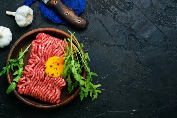 Tillagning Köttbullar Med Krydda Och Äggula — Stockfoto