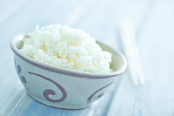Boiled Rice Bowl Table — Stock Photo, Image