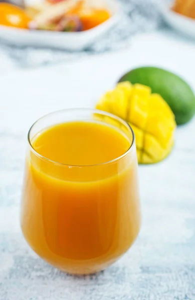 Zumo Mango Vaso Zumo Fresco Frutas — Foto de Stock