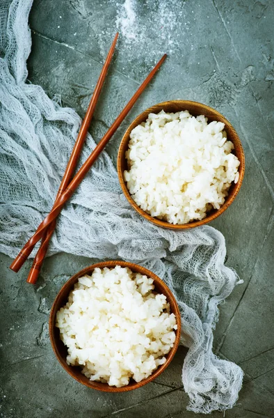 Arroz Fervido Boliche Uma Mesa — Fotografia de Stock