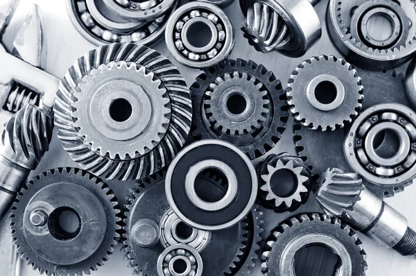 Metal gears and bearings — Stock Photo, Image