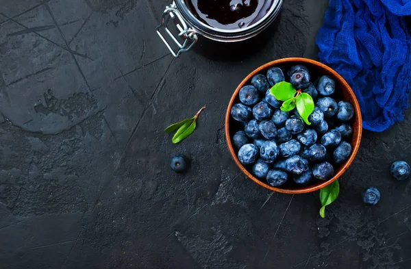 Blueberry Fresco Tazón Una Mesa — Foto de Stock