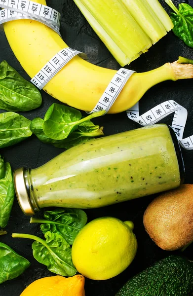 Detox Getränk Glasflasche Frisches Getränk Archivbild — Stockfoto