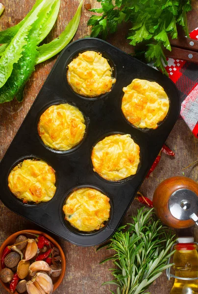 Baked Chicken Fillet Cheese Mushrooms — Stock Photo, Image