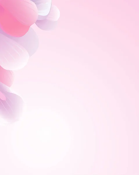 Пелюстки Троянди Квіти Рожевий Фіолетовий Пелюстки Сакура Рамка Ізольовані Рожевому — стоковий вектор