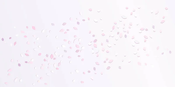 Rosa Fliegende Blütenblätter Auf Weichem Rosa Hintergrund Sakura Rosenblätter Vektor — Stockvektor