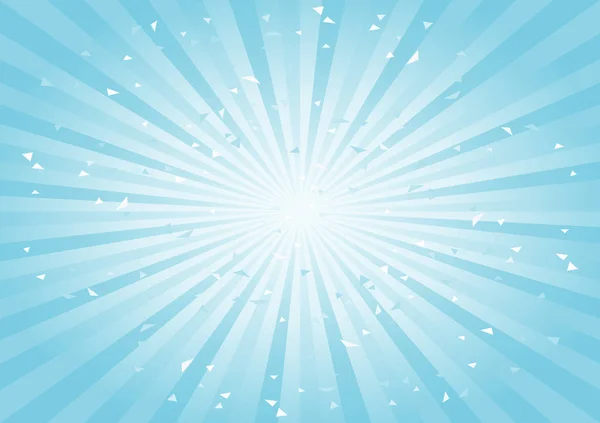 Fond Abstrait Rayé Lumière Douce Fond Bleu Cyan Rayons Horizontal — Image vectorielle