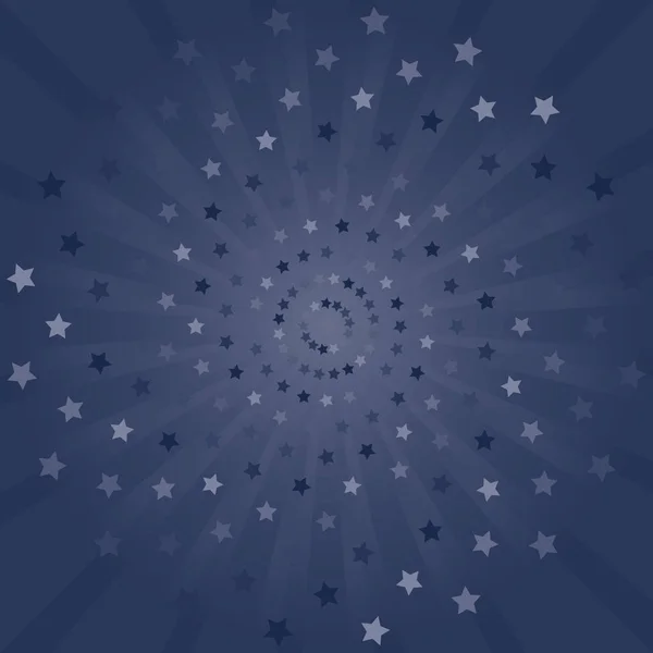抽象的な背景。ダークブルーパープルの光線と星の背景。ベクトル — ストックベクタ