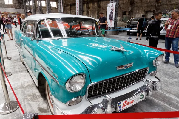 Kharkiv Ukrayna Mayıs 2018 Retro Araba Chevrolet Bel Air 1955 — Stok fotoğraf