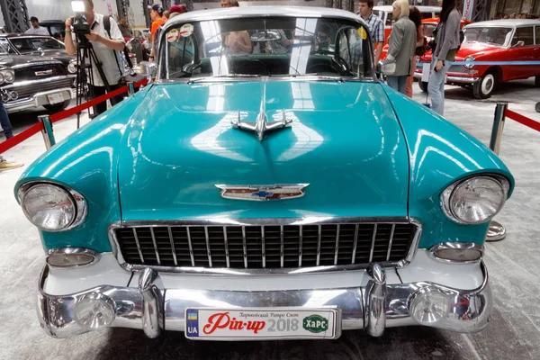 Kharkiv Ucrania Mayo 2018 Chevrolet Bel Air Fabricado 1955 Presenta —  Fotos de Stock