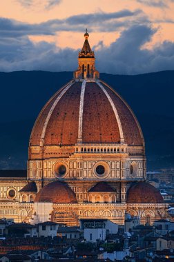 Doğal görünümünü Duomo Santa Maria Del Fiore Floransa, İtalya