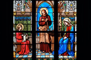 Leke cam desenleri St. Vitus Katedrali Prag, Çek Cumhuriyeti.