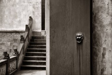 Eski bina closeup Chongqing, Çin.