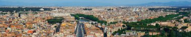 Roma şehir panorama St Peters Bazilikası Vatikan üstünden görüntülendi?.