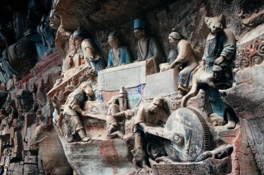 Dazu taş oymalar olarak dünya mirası Chongqing, Çin banliyösünde bulunan.
