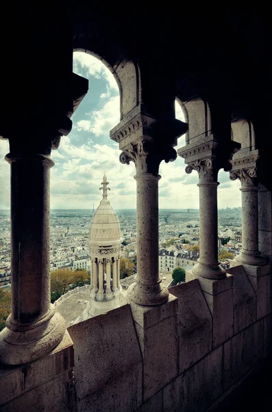 프랑스 파리에 사크레 대성당과 꼭대기에서 바라본 — 스톡 사진