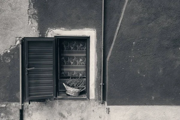 Burano Okno Detailní Pohled Benátky Itálie — Stock fotografie