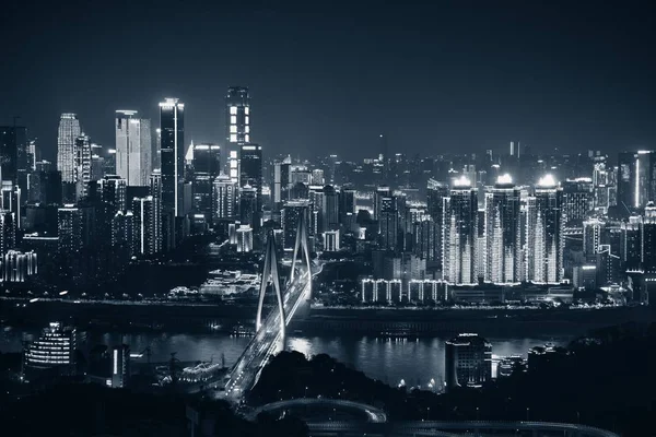 Luchtfoto Van Stedelijke Gebouwen Skyline Chongqing — Stockfoto