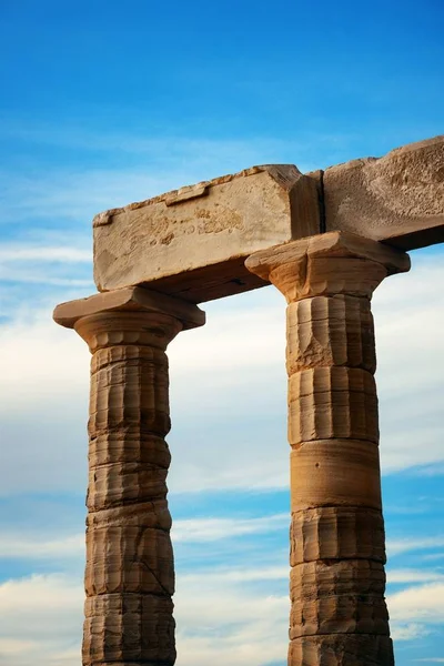 Vue Panoramique Temple Poséidon Près Athènes Grèce — Photo
