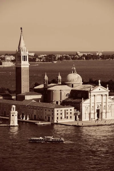 Kerk Boot San Giorgio Maggiore Venetië Italië — Stockfoto