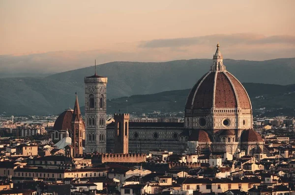 Cathédrale Florence Avec Horizon Ville Vue Piazzale Michelangelo — Photo