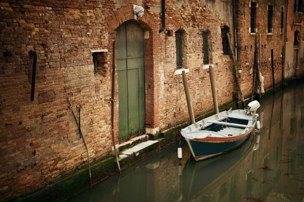 Parque Barco Venice Alley Canal Itália — Fotografia de Stock