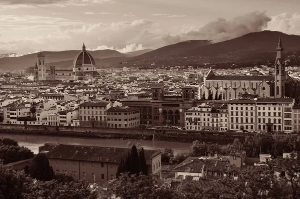 Cathédrale Florence Avec Horizon Ville Vue Sommet Montagne — Photo