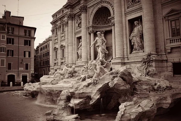 Fontana Trevi Med Barockstil Berömda Turistattraktion Rom Italien — Stockfoto
