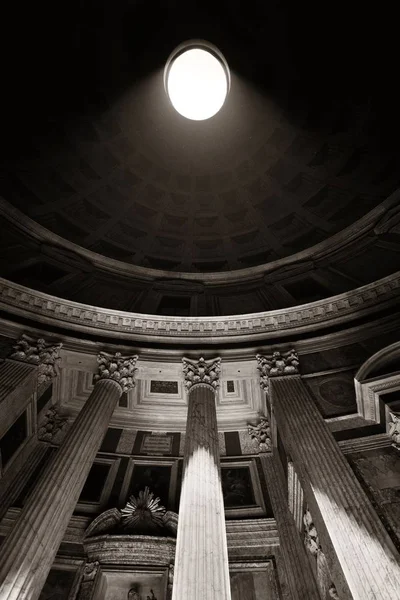 Pantheon Interieur Met Lichtstraal Rome Italië — Stockfoto