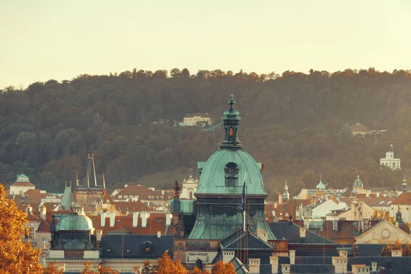 Prag Skyline Utsikt Med Historiska Byggnader Tjeckien — Stockfoto