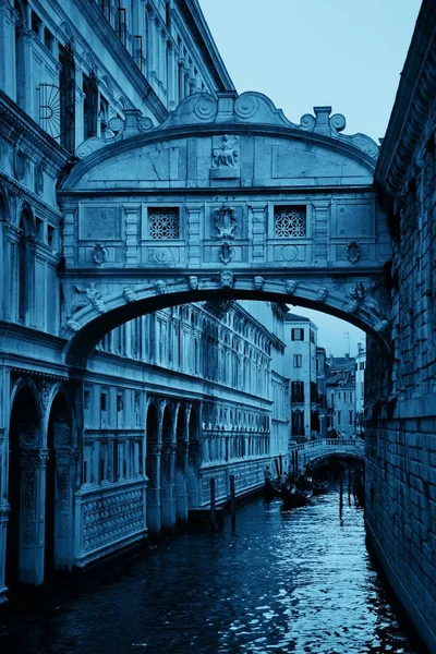 Sóhajok Hídja Híres Mérföldkő Velence Olaszország — Stock Fotó