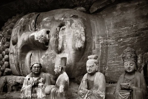 大足石刻作为世界遗产遗址位于重庆市郊区 — 图库照片