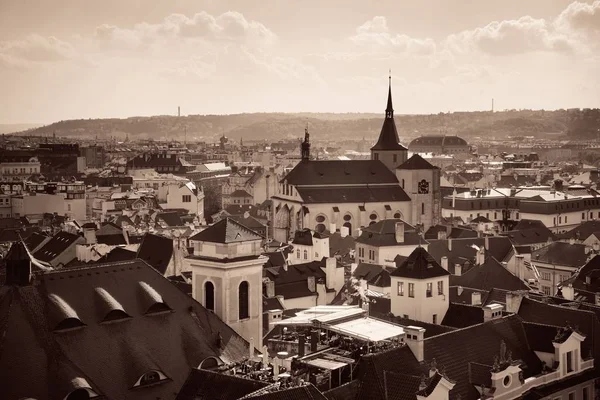 Видом Прагу Даху Історичних Будівель Чехії — стокове фото