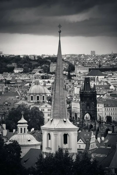 Praag Het Dak Weergave Met Historische Panden Tsjechië — Stockfoto