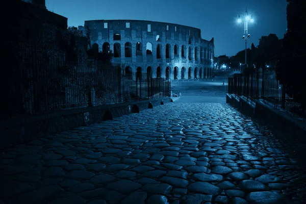 Colosseum Natten Rom Italien — Stockfoto