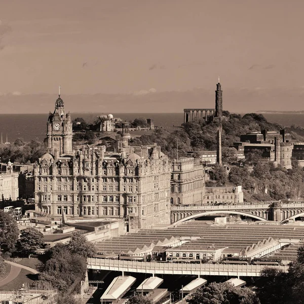 Edimburgo Vista Ciudad Con Arquitectura Histórica Reino Unido —  Fotos de Stock