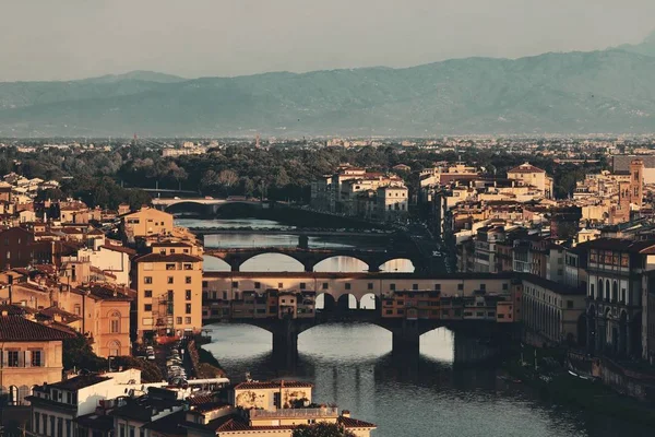 Firenze Városképe Piazzale Michelangelo Ponte Vecchio Felől — Stock Fotó