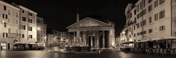 Pantheon Night Street Rome Italy — Stock Photo, Image