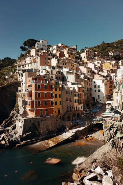 Riomaggiore Buildings Cinque Terre Italy — Stock Photo, Image