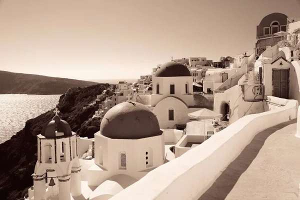 Skyline Santorini Con Edifici Grecia — Foto Stock