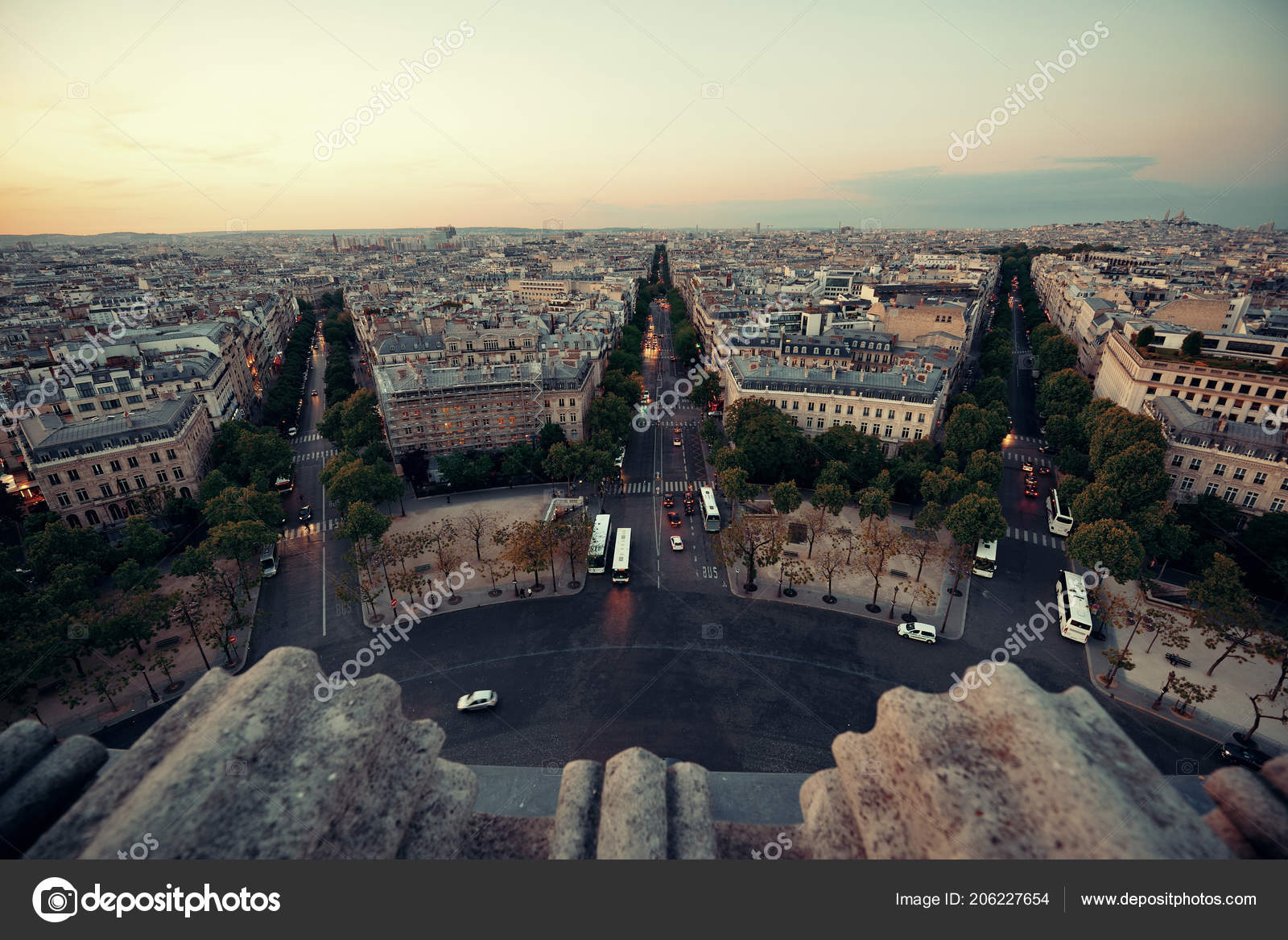 Paris Rooftop View City Street France Stock Photo by ©rabbit75_dep
