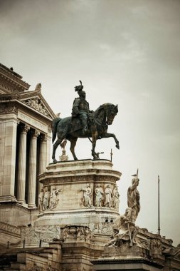 Ulusal anıt Victor Emmanuel II veya II Vittoriano'ya, Piazza Venezia, Rome, İtalya.