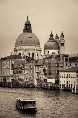 Church Santa Maria della Salute and Grand Canal, Venice, Italy. clipart