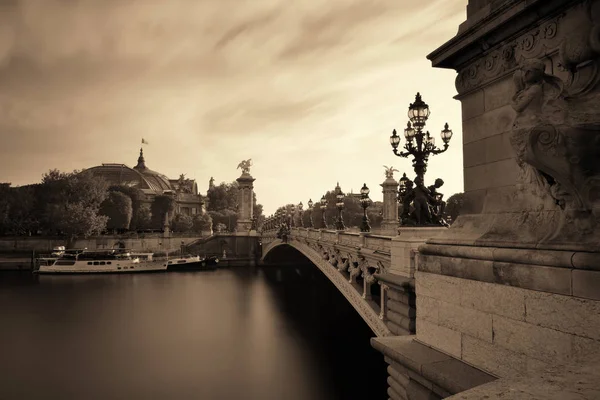 Alexandre Iii Bridge Och Floden Seine Paris Frankrike — Stockfoto