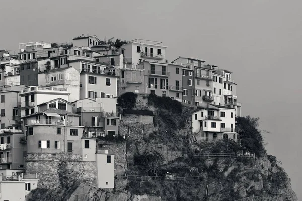 Italian Style Resident Buildings Cliff Manarola Cinque Terre Italy — Stock Photo, Image