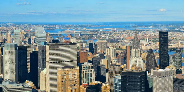 New York City Manhattan Oostzijde Panorama Met Wolkenkrabbers East River — Stockfoto