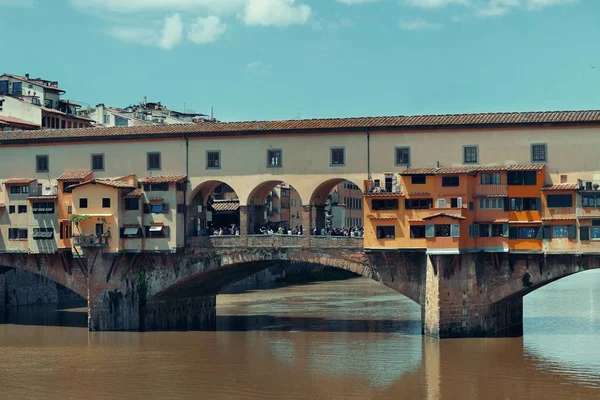 Ponte Vecchio Πάνω Από Τον Ποταμό Arno Στη Φλωρεντία Ιταλία — Φωτογραφία Αρχείου