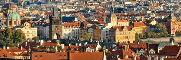 Praga Vista Panorâmica Telhado Com Edifícios Históricos República Checa — Fotografia de Stock